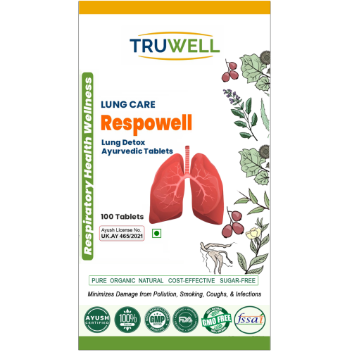 Respowell Tablets | Clinically Approved for Respiratory Health & Lung Detox | Reduces Inflammation & Supports Easy Breathing | Ayurvedic Herbal Formula Respowell Tablets | Clinically Approved for Respiratory Health & Lung Detox | Reduces Inflammation & Supports Easy Breathing | Ayurvedic Herbal Formula